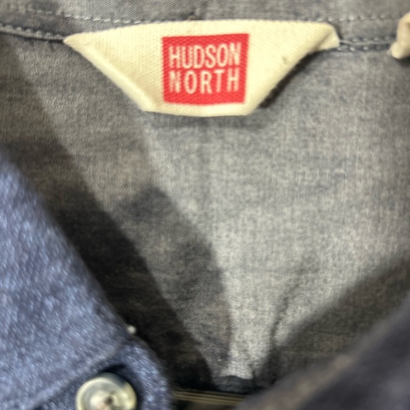 HUDSON NORTH MEN 100%COTTON SHIRT BUTTONS DOWN SIZE MEDIUM TWO FRONT POCKETS - Picture 5 of 7